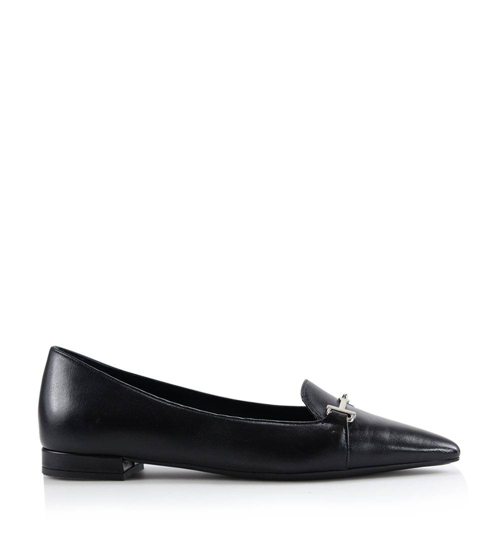 Giselle ballerinas, black leather