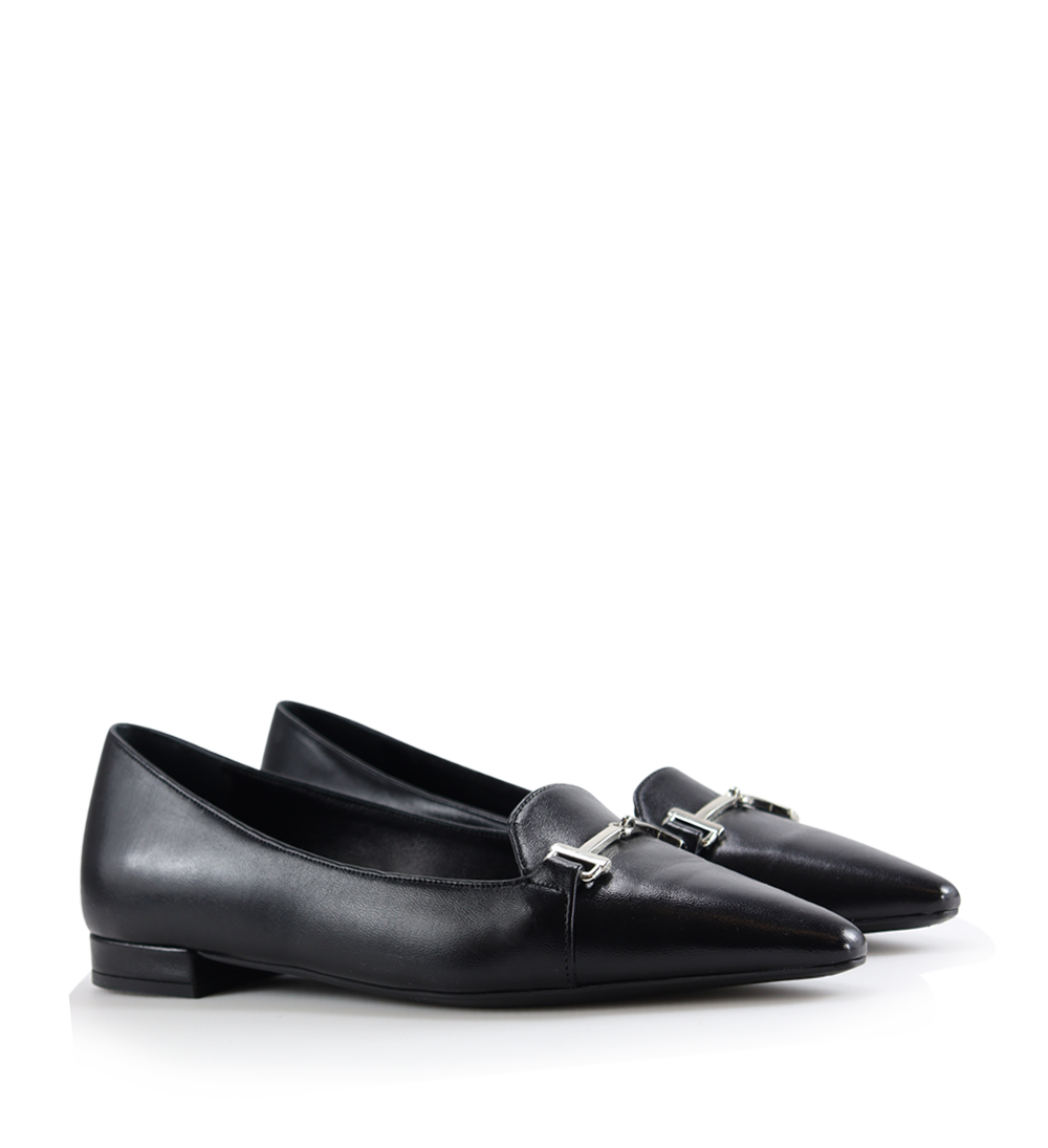 Giselle ballerinas, black leather
