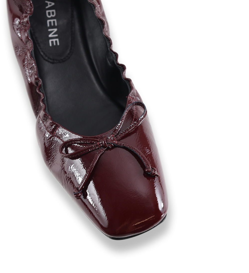 Brigitte ballerinaer, bordeaux lak