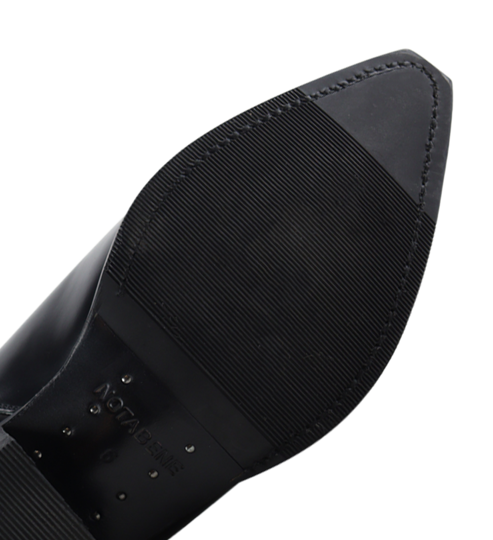 Django II 30 cowboy støvler, sort poleret læder