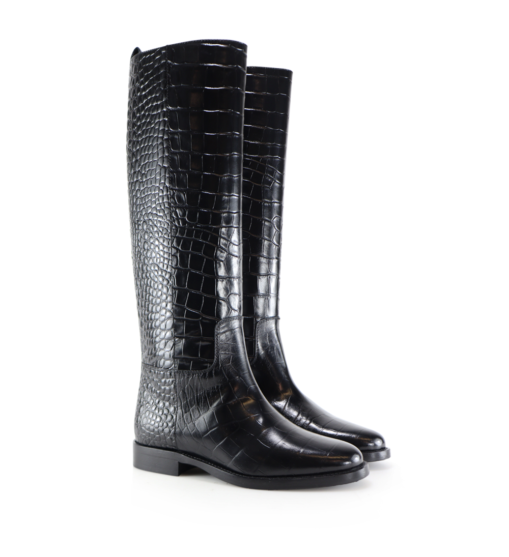 Izella støvler, sort croco