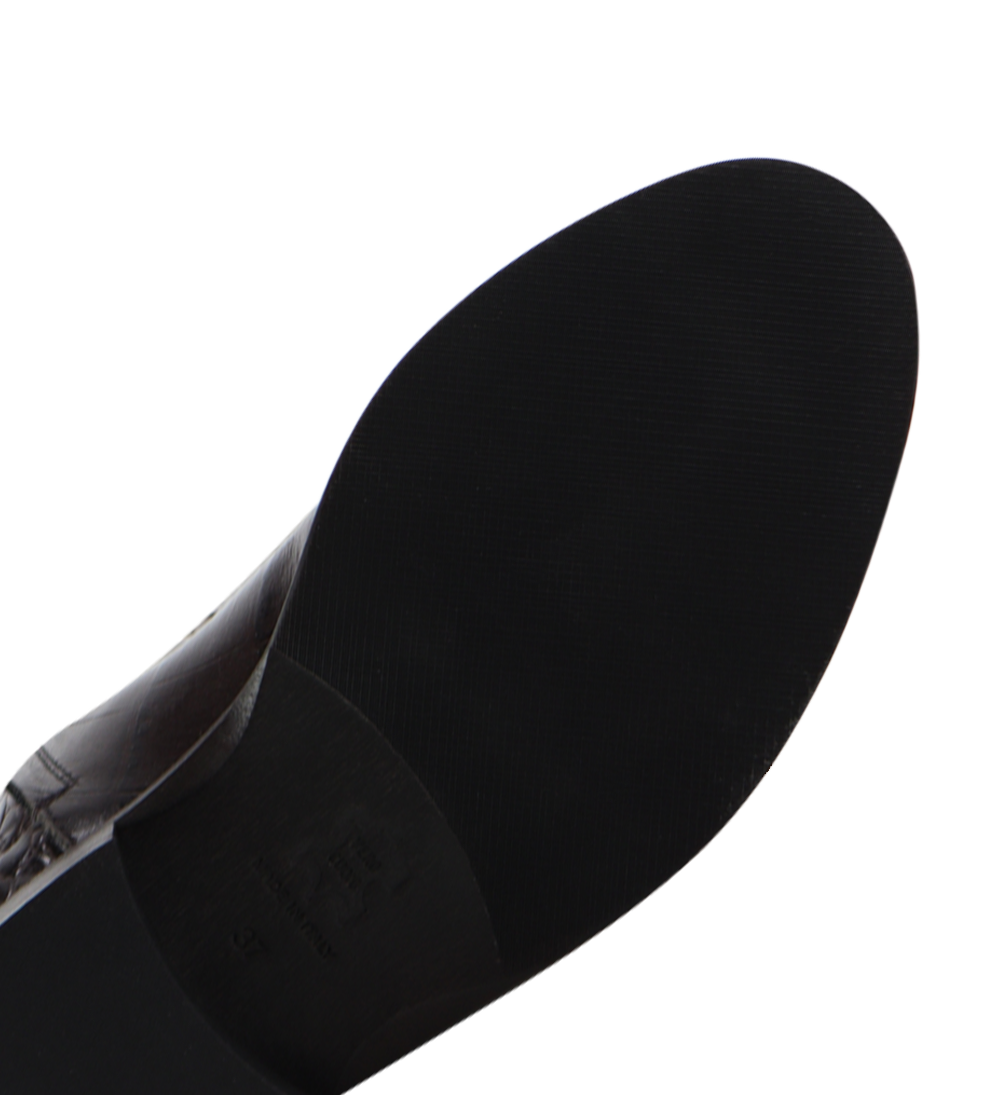 Izella støvler, mørkebrun croco