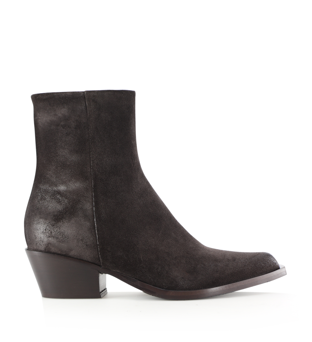 Lucy 50 boots, dark brown suede