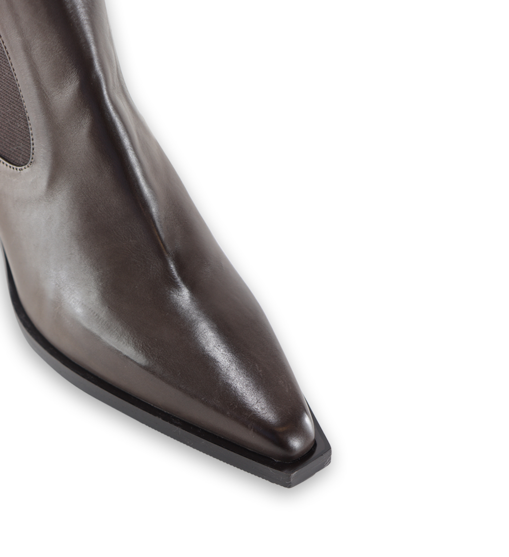 Luna 50 støvler, mørkebrun læder