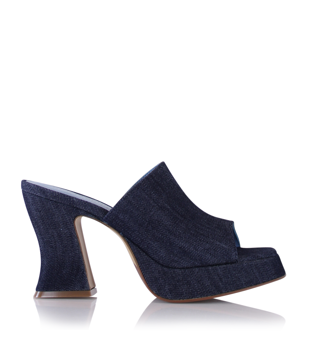 Amara plateau sandaler, denim