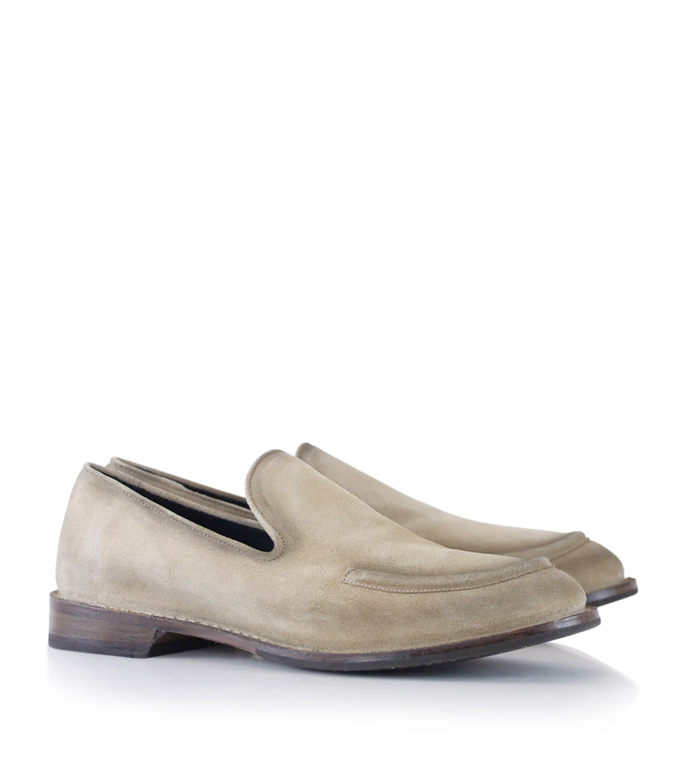 Antonio loafers, beige ruskind
