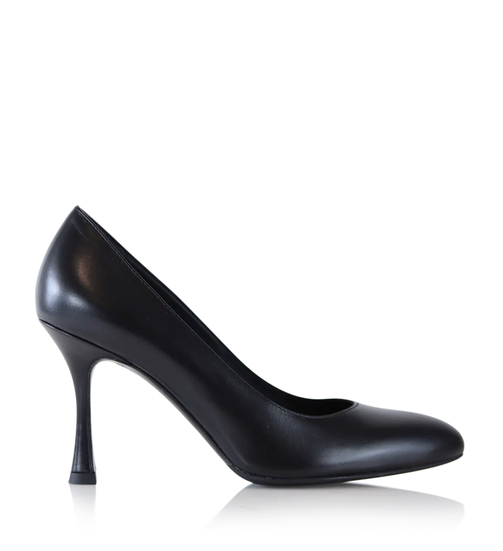 Denise 80 stiletter, sort læder