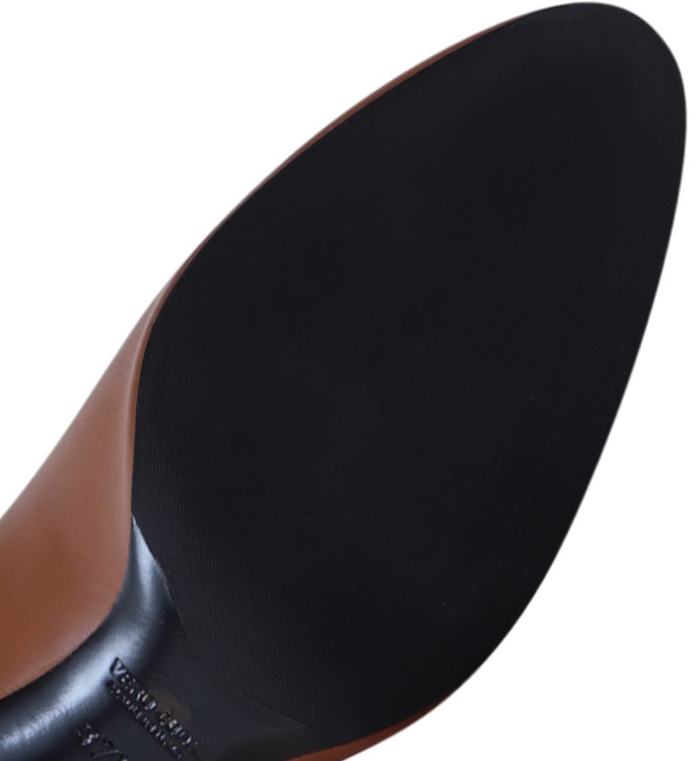 Denise 80 stiletter, cognac læder