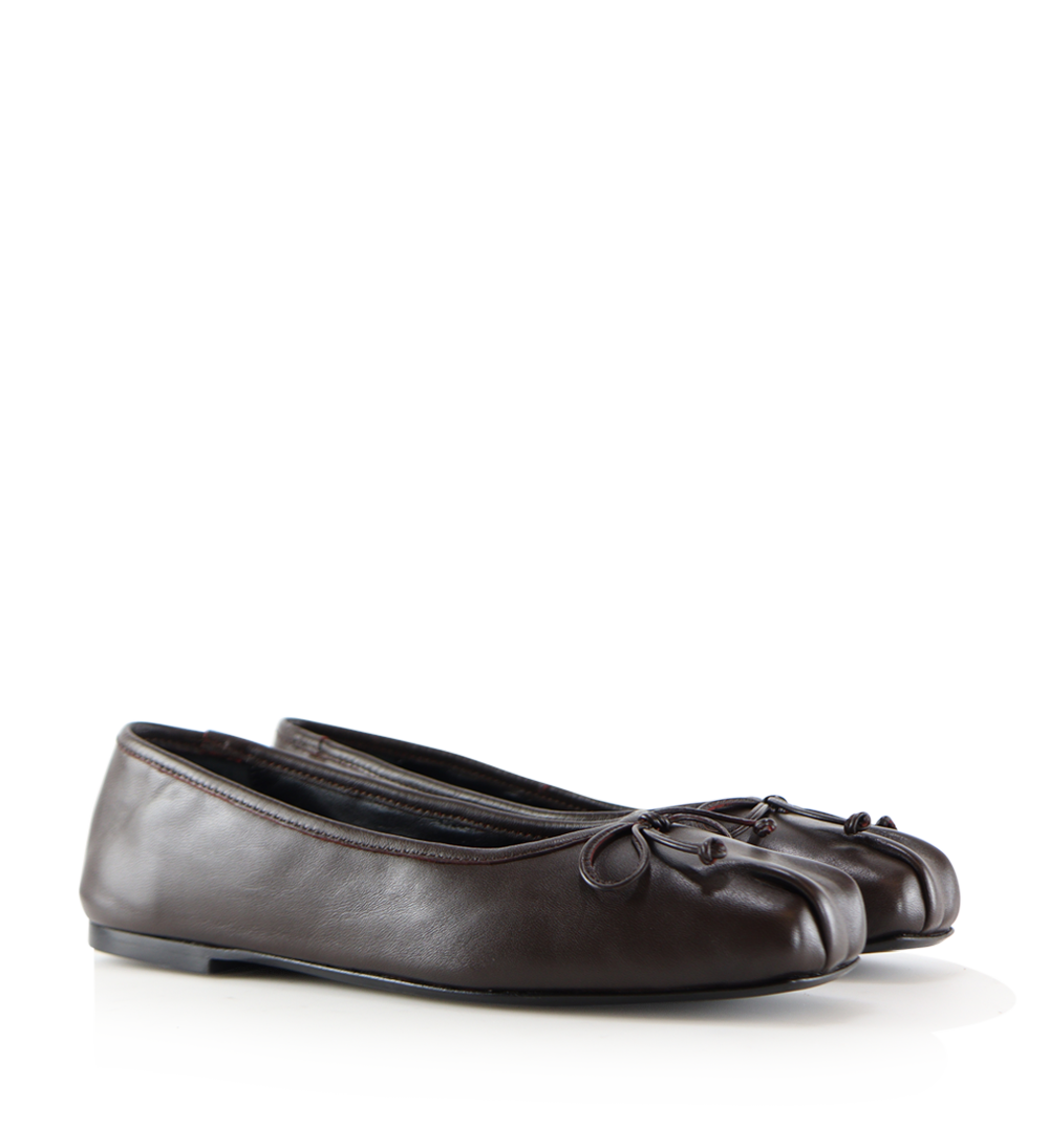 Serena ballerina, dark brown leather