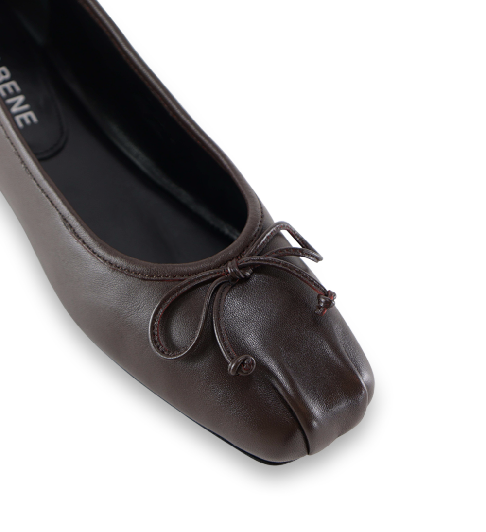 Serena ballerina, dark brown leather