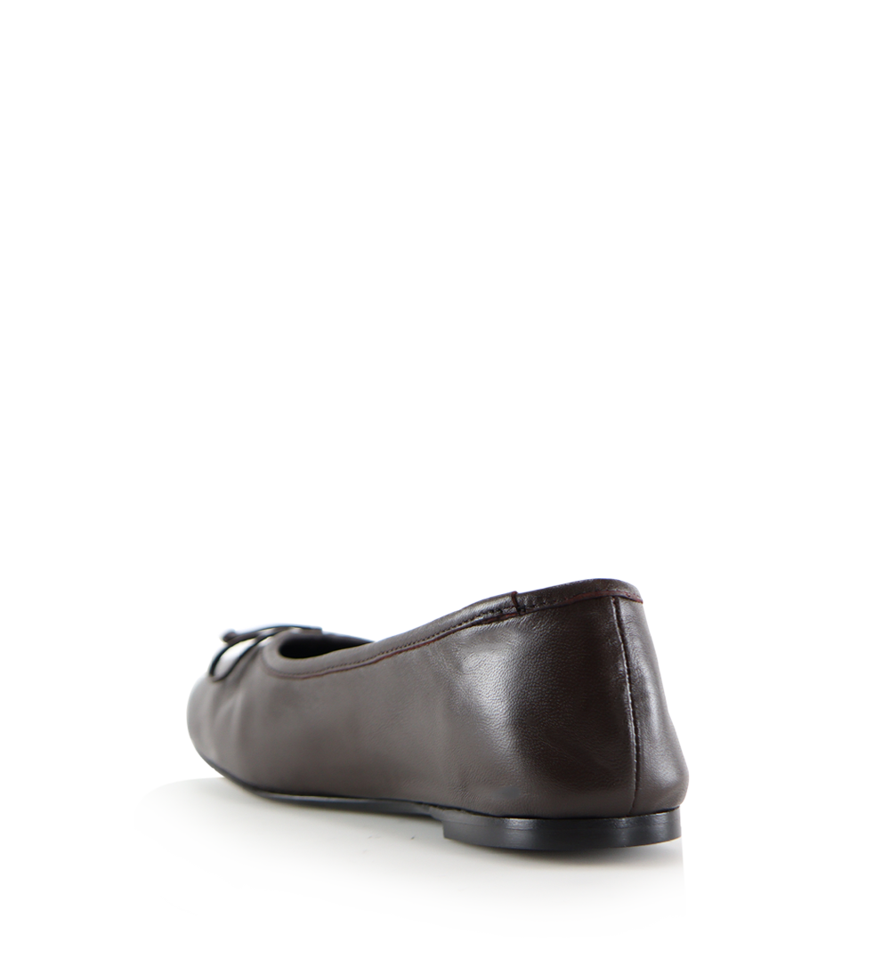 Serena ballerina, dark brown leather