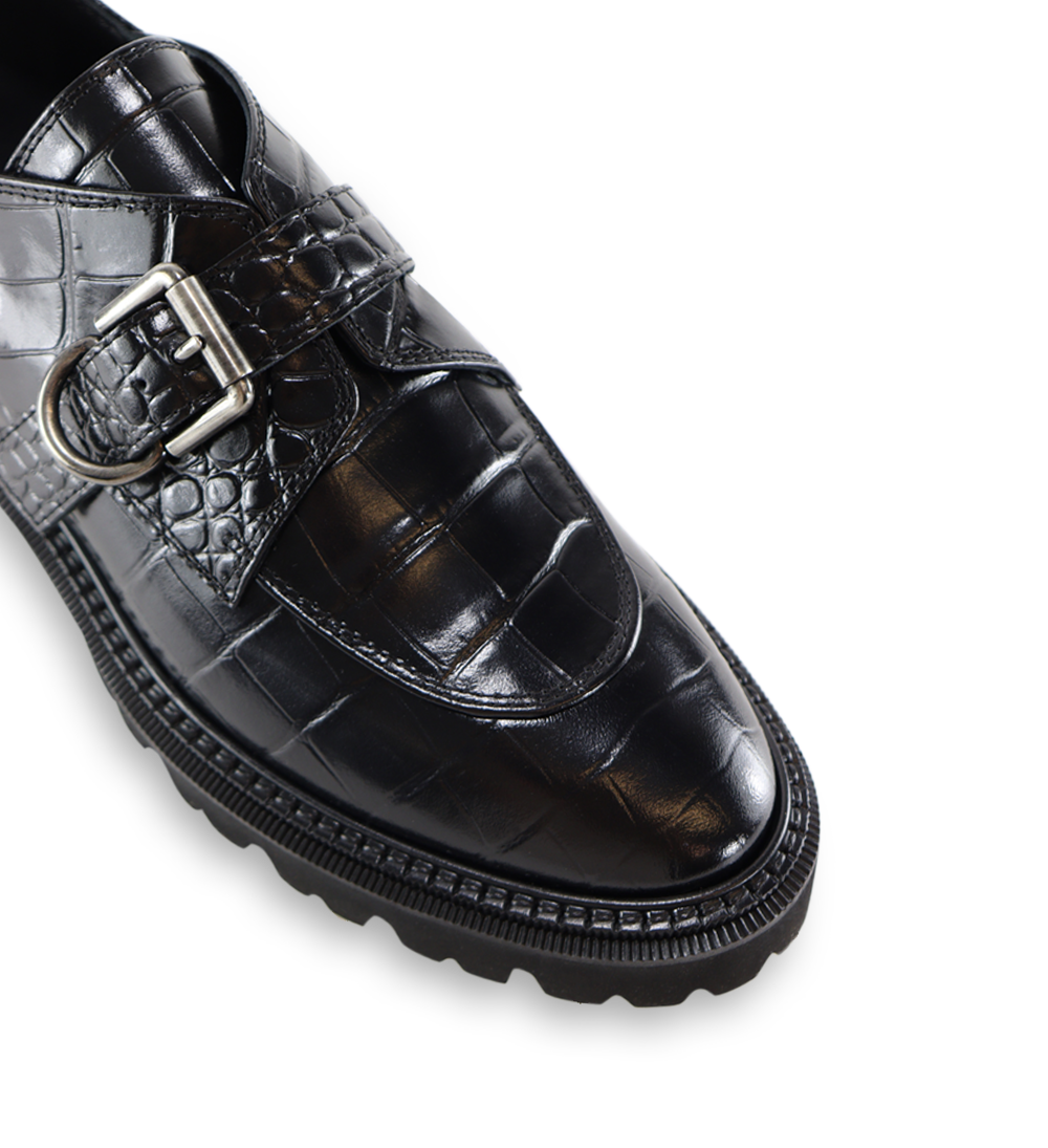 Tecla loafers, sort croco