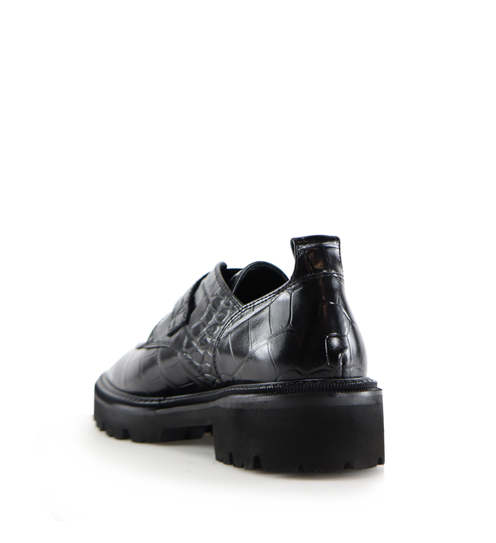 Tecla loafers, sort croco