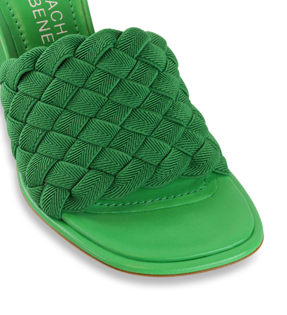 Aida sandals, green leather
