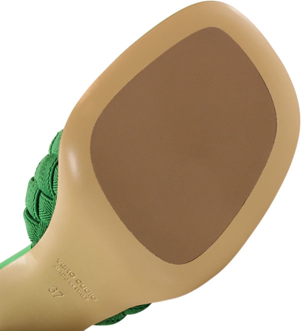 Aida sandals, green leather