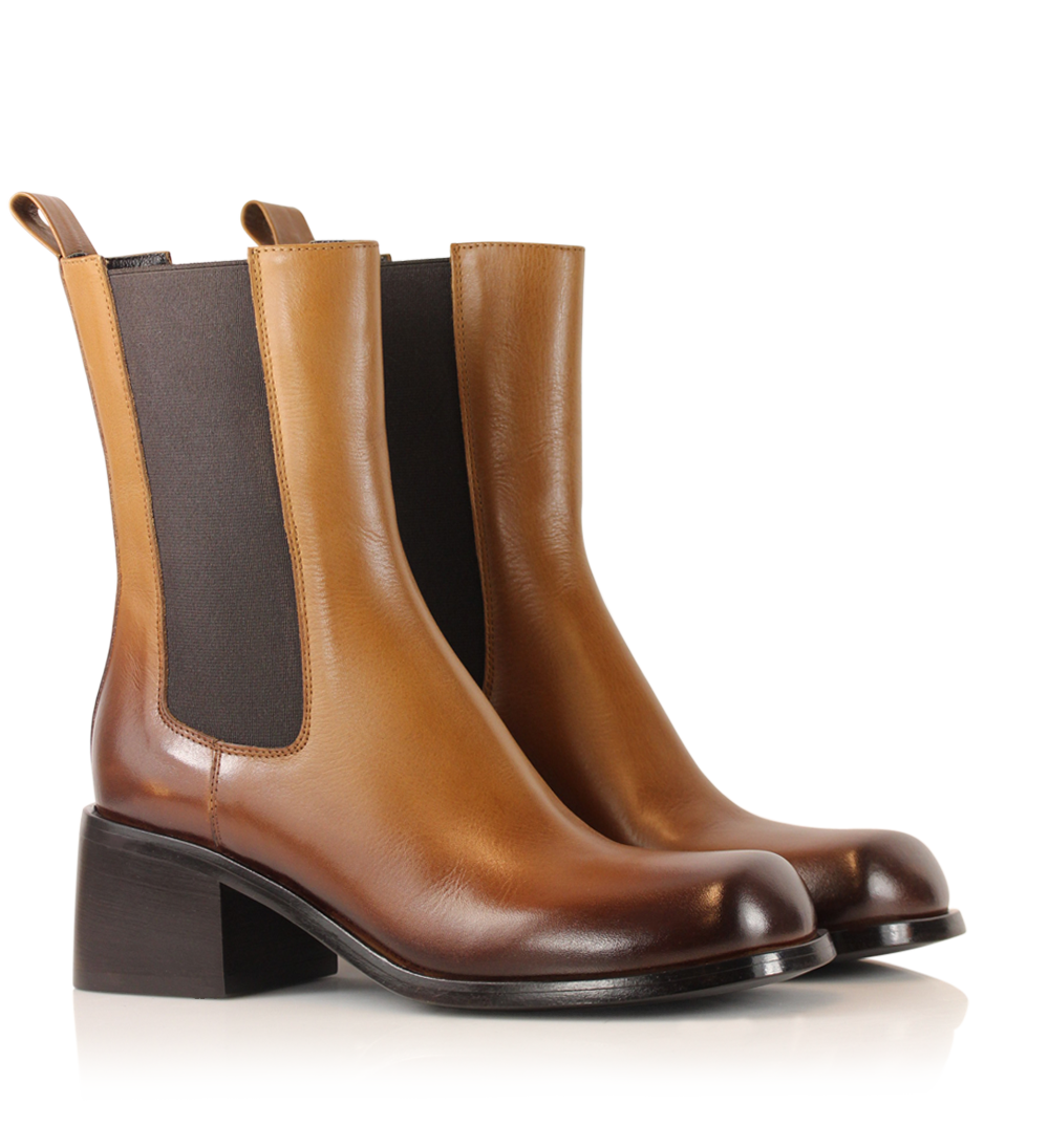 Amanda boots, tan leather