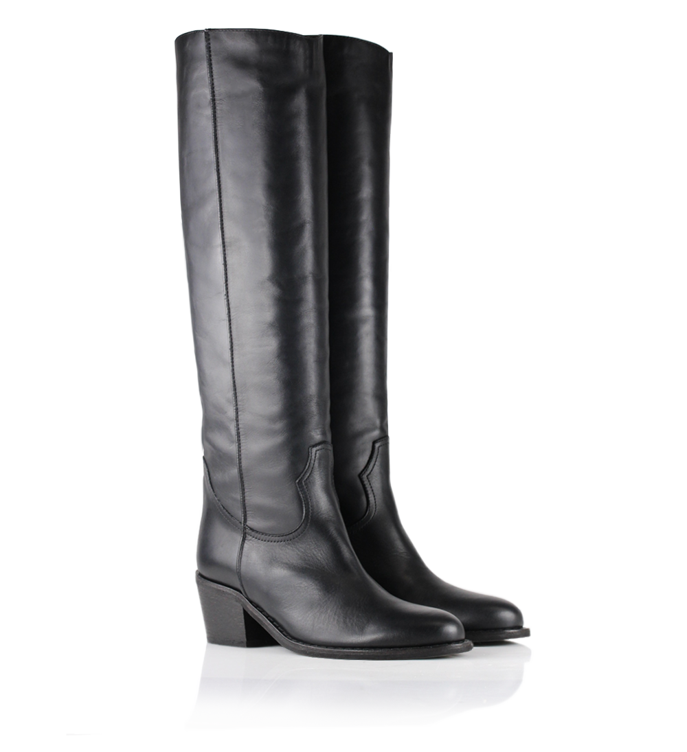 Anca 50 støvler, sort læder