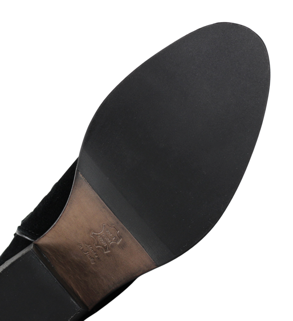 Anna 50 støvler, sort ruskind