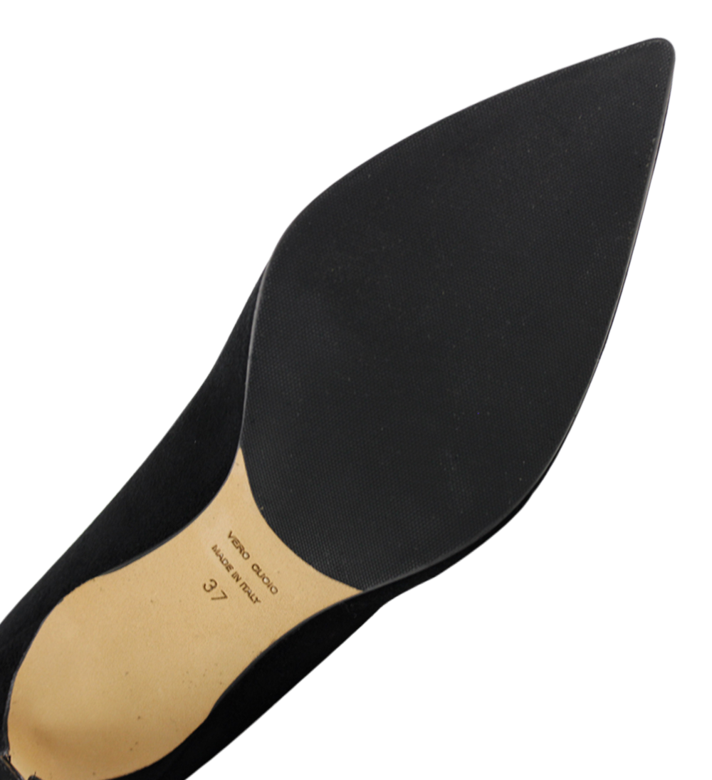 Carolina 70 stiletter, sort ruskind