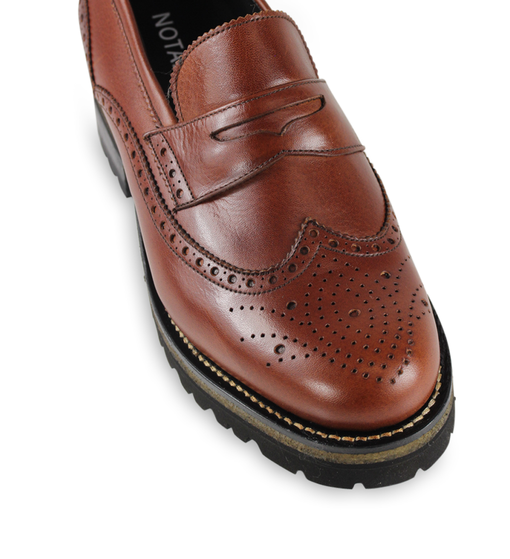 Idun loafers, brun læder