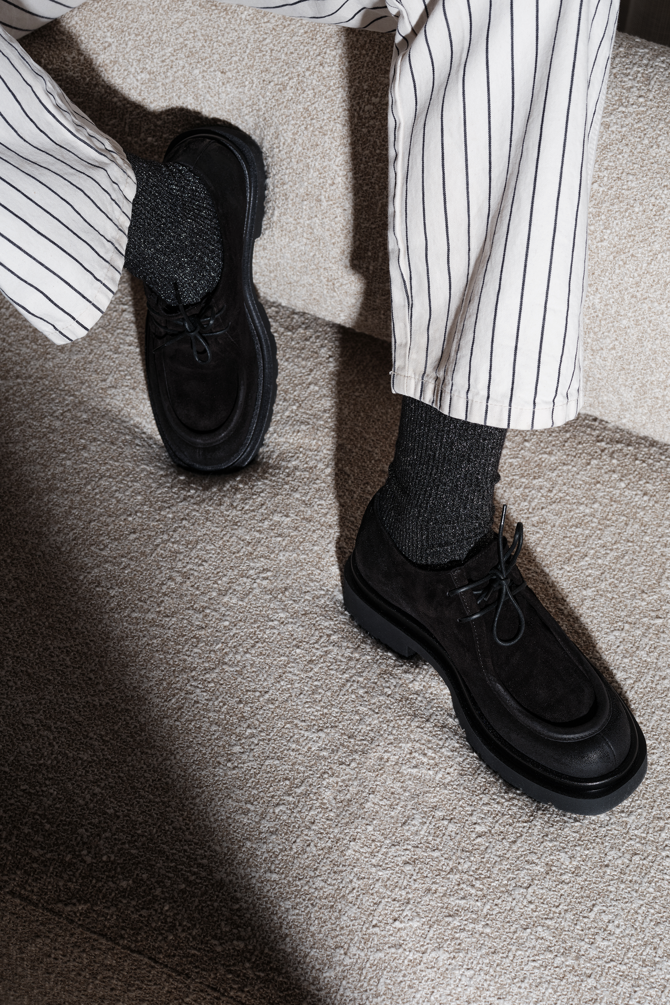 Cilia loafers, sort ruskind