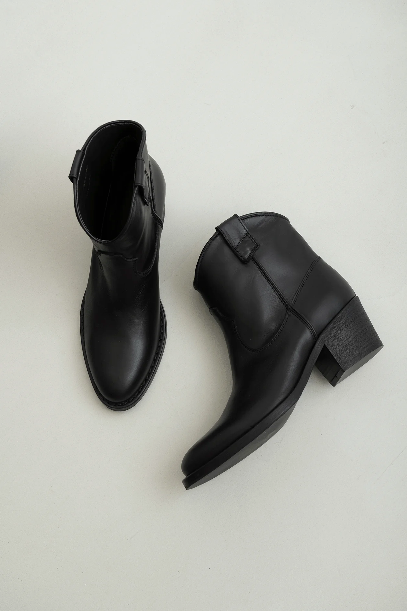 Anna 50 støvler, sort læder