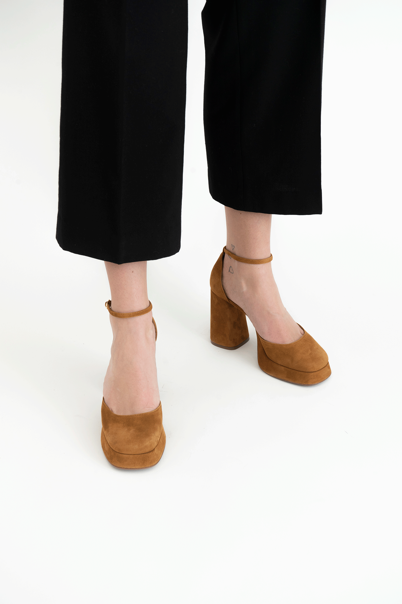 Hedi 100 pumps, brun ruskind