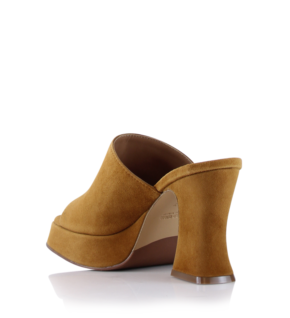 Amara plateau sandaler, brun ruskind