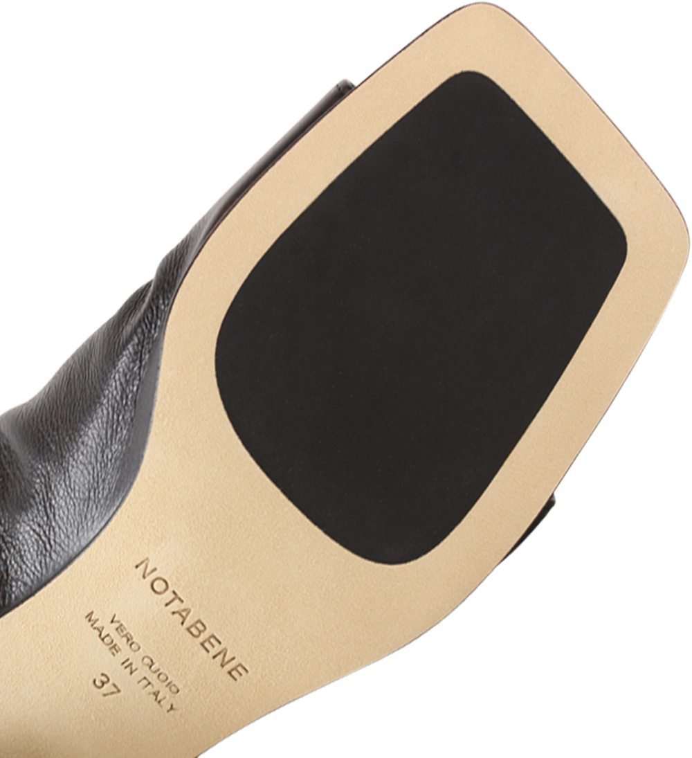 Ariana II sandaler, sort læder