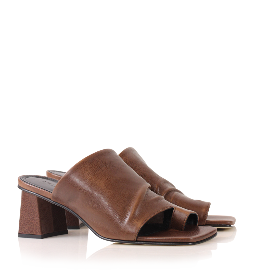 Ariana II sandaler, brun læder