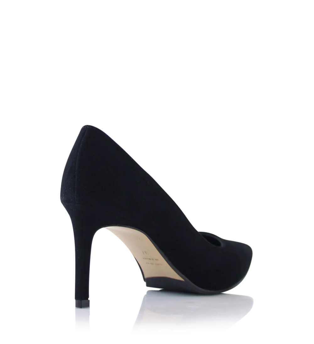 Carolina 70 stiletter, sort ruskind