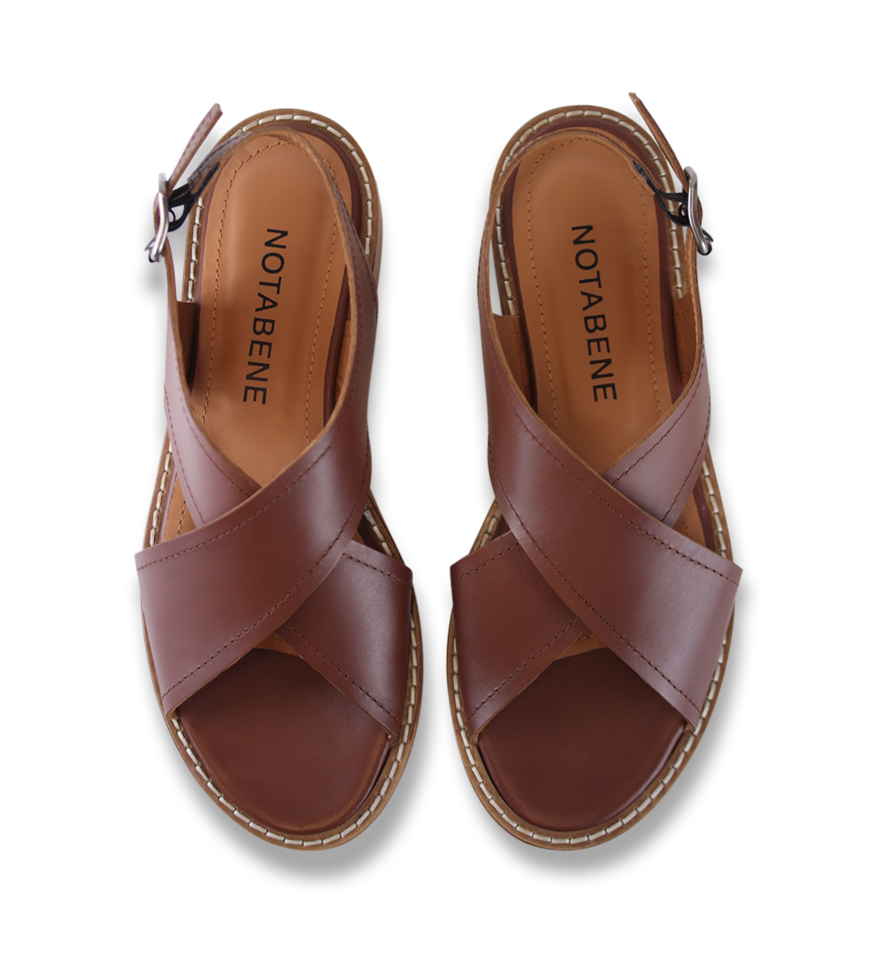 CINDY III sandaler, brun læder