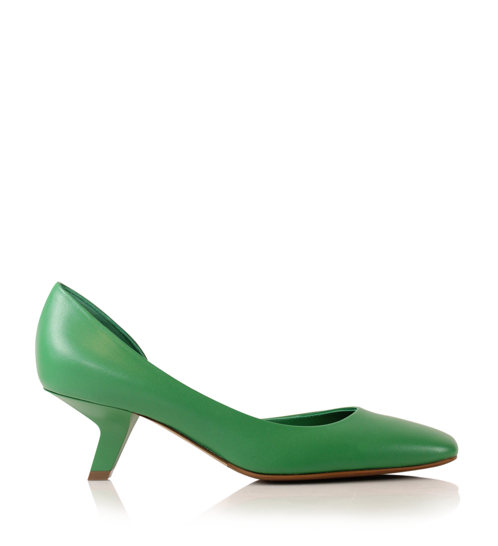 Ellen 55 pumps, grøn læder