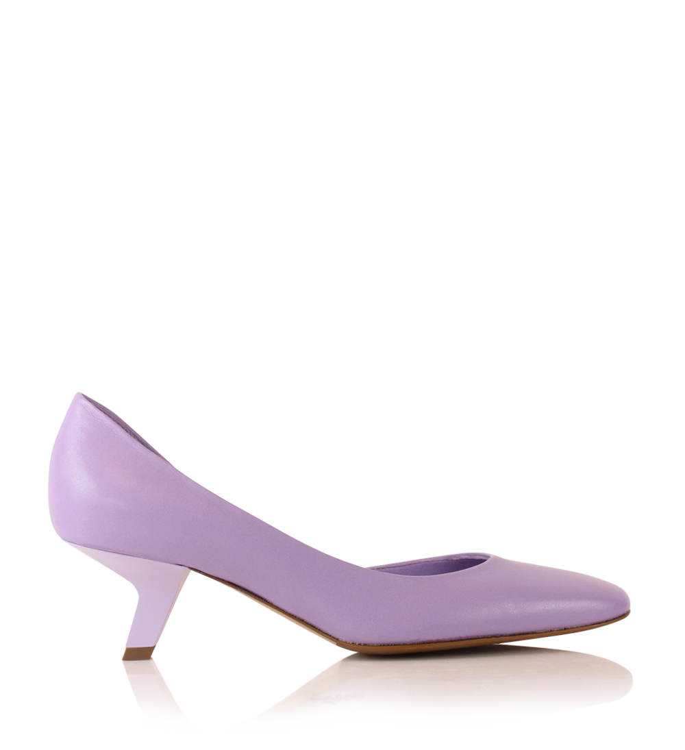 Ellen 55 pumps, lilac læder