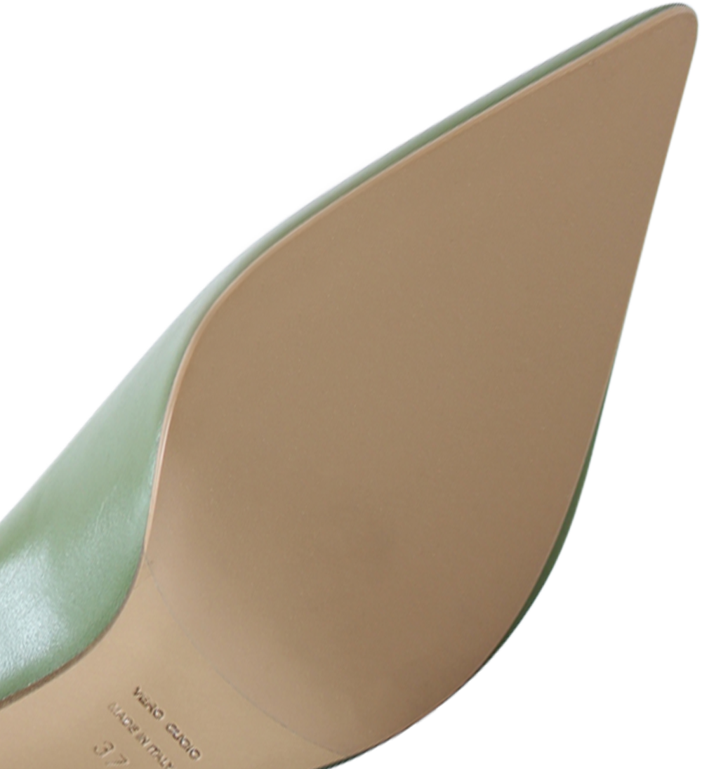 Emily 70 stilettos, sage leather