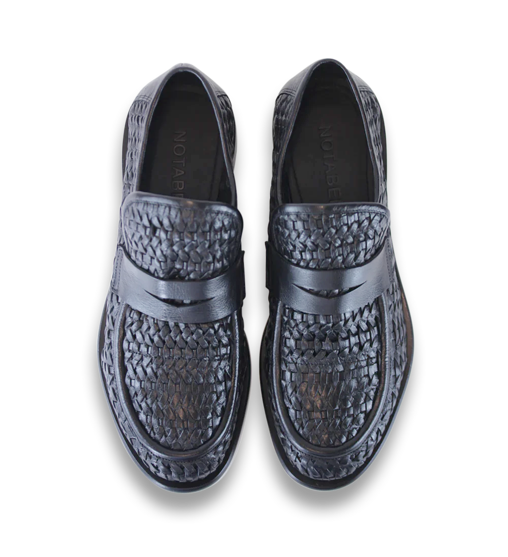 Enrico loafers, black leather