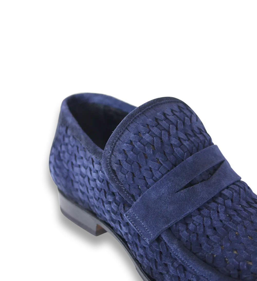 Enrico loafers, blue suede