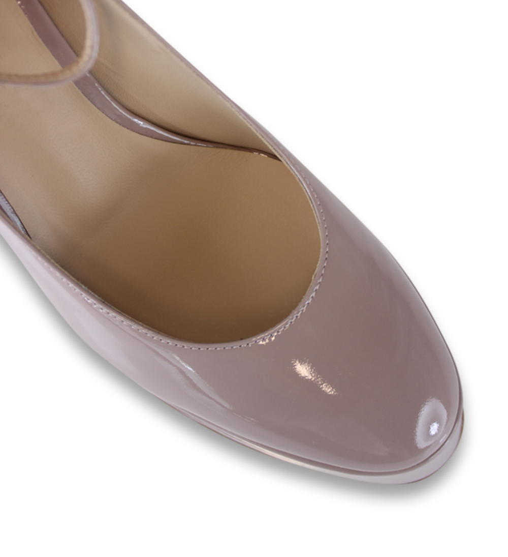 Franca 100 pumps, nude lak