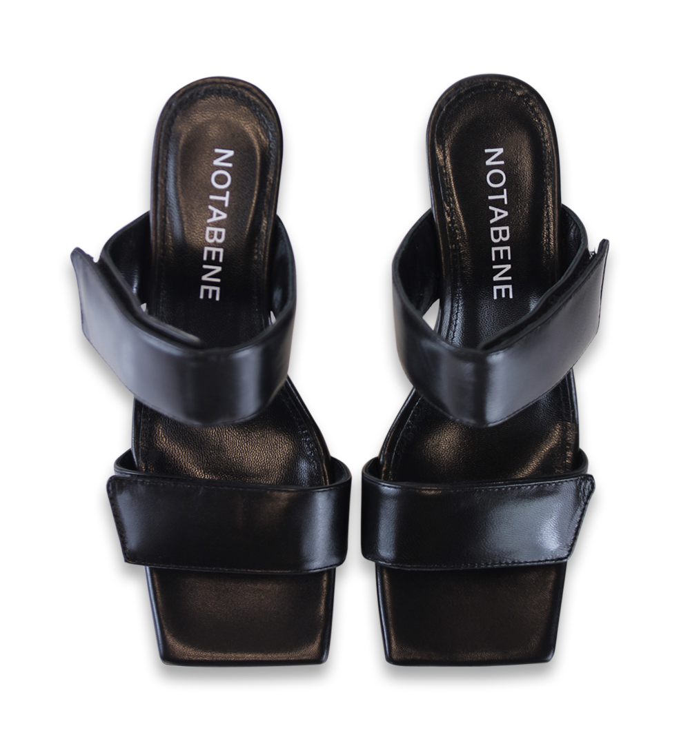 Ilina 70 sandaler, sort læder