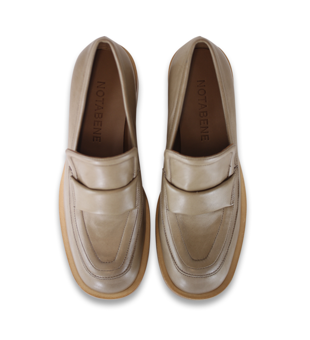 Vera loafers, nude læder