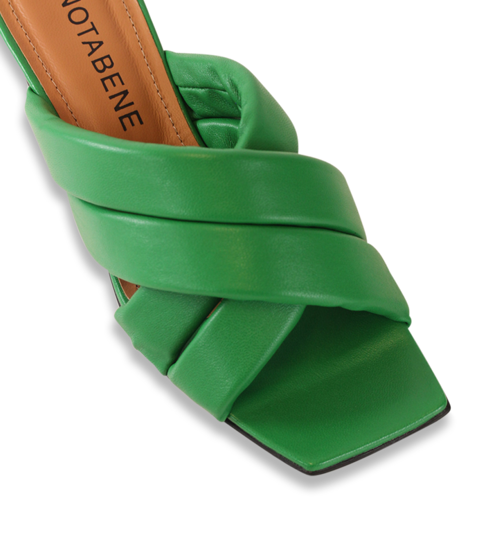 Molly 50 sandaler, grøn læder
