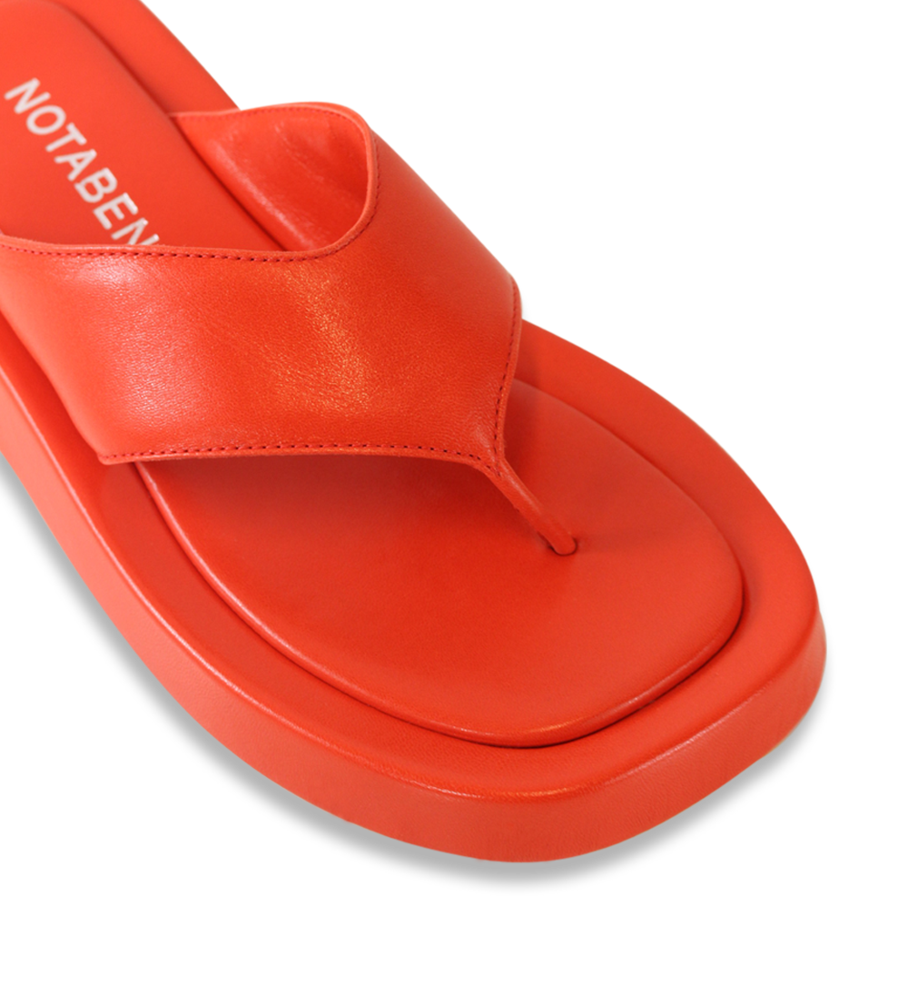 Stina sandaler, orange læder