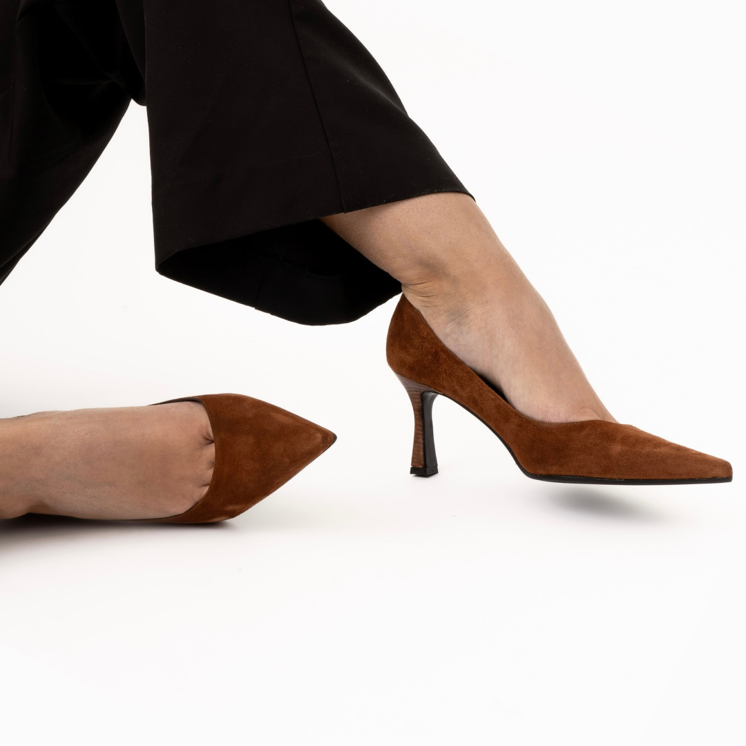 Emily 70 stiletter, cognac ruskind