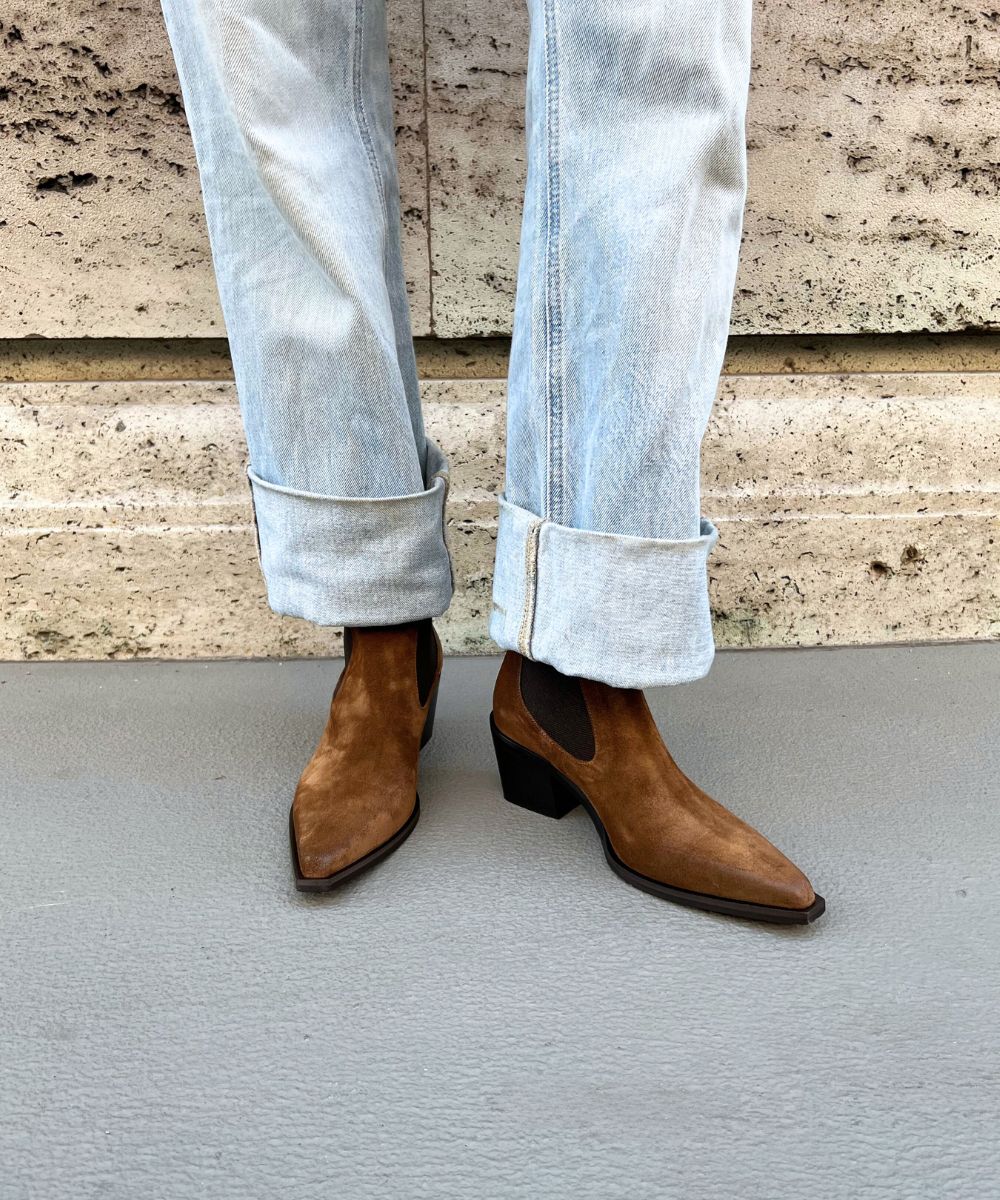 Luna 50 støvler, brun ruskind