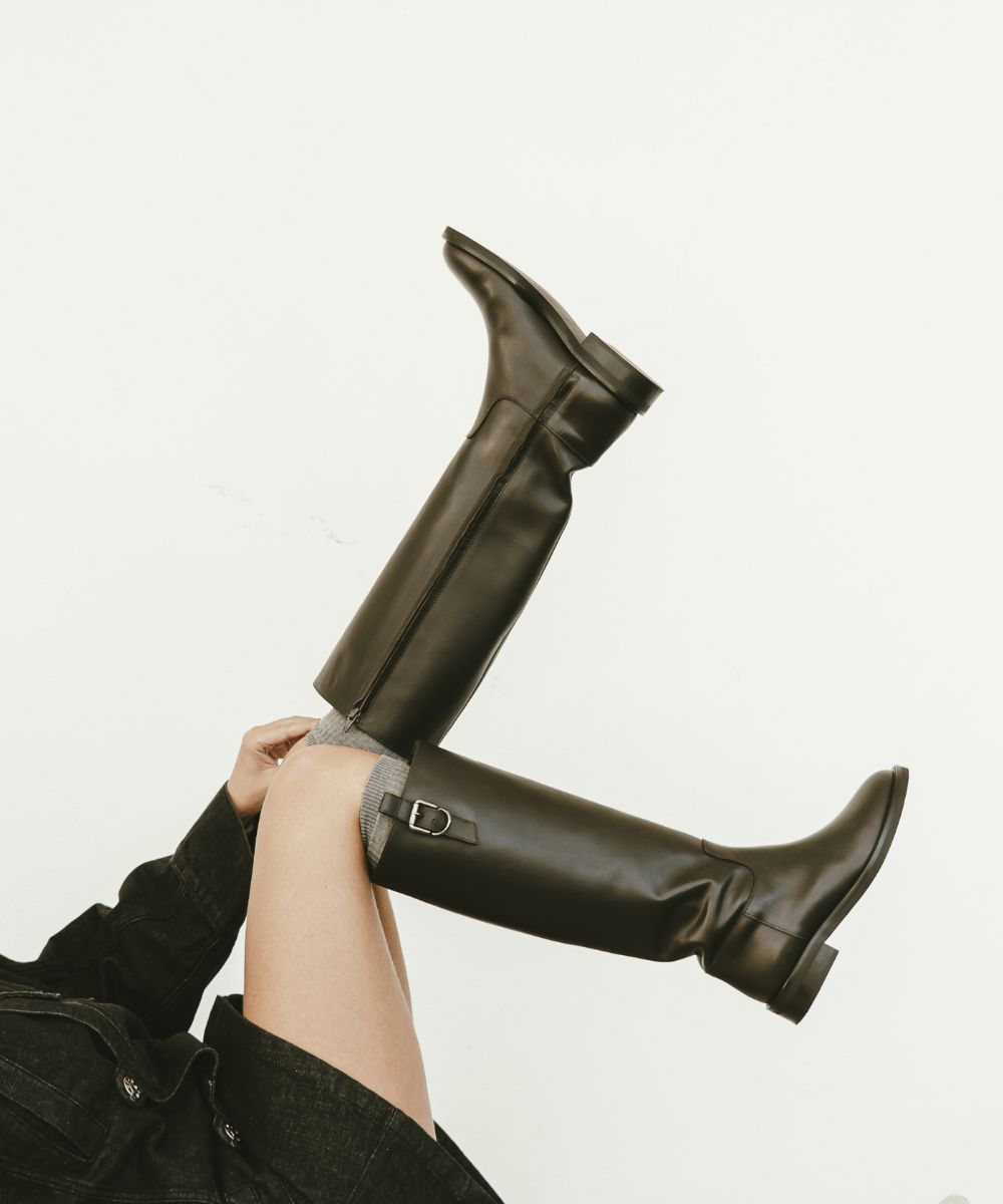 Andora støvler, mørkebrun læder