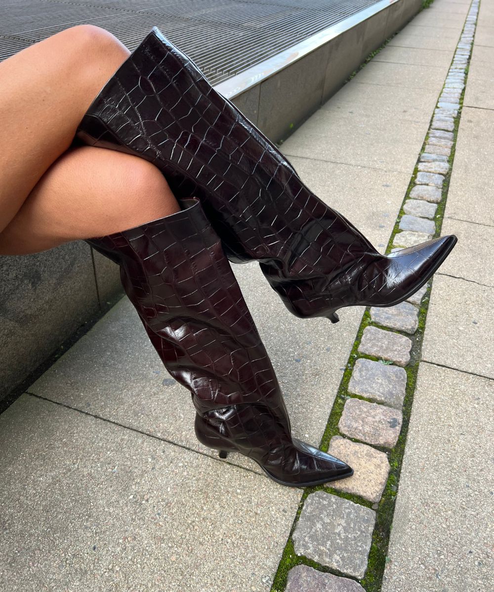 Yolanda 60 støvler, mørkebrun croco