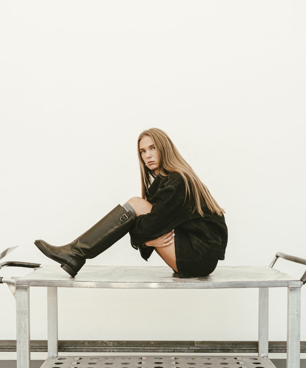 Andora støvler, mørkebrun læder