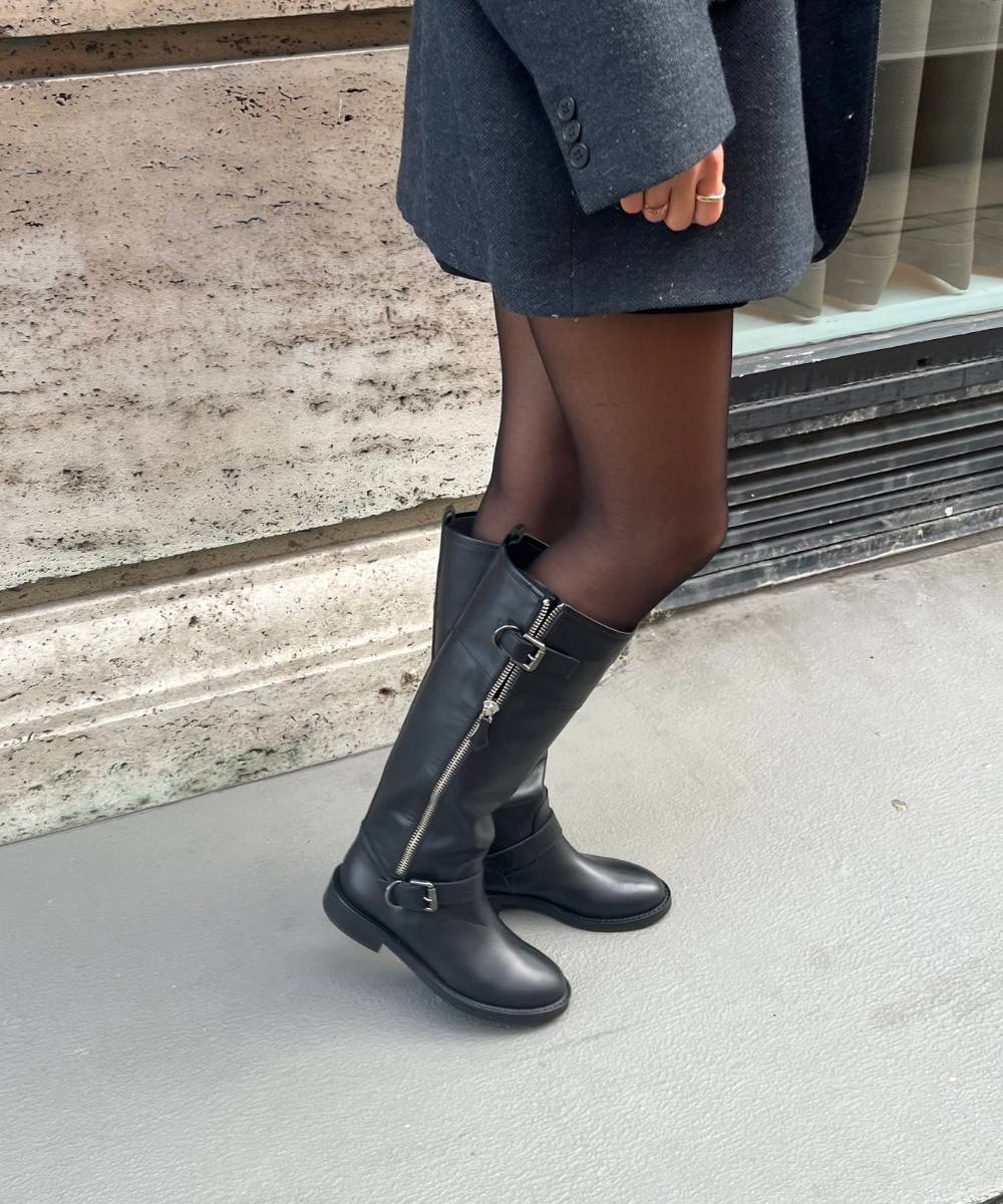 Andra boots, black leather