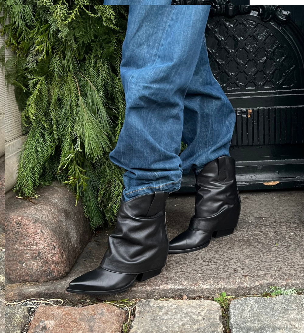 Zorro 60 støvler, sort læder