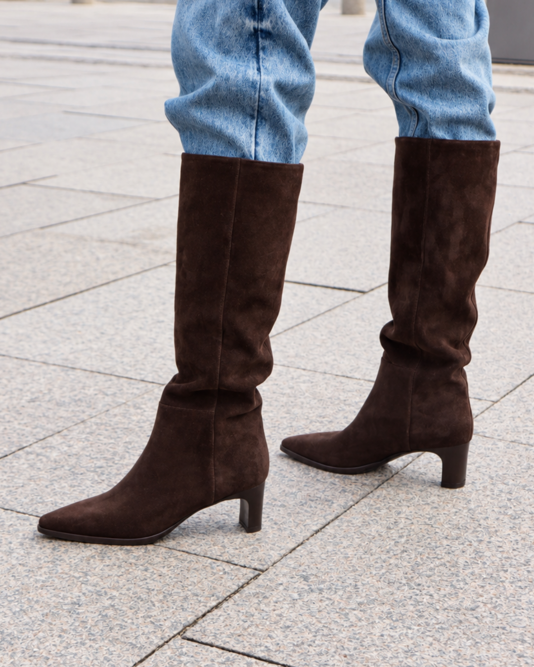 Xaya 50 boots, dark brown suede